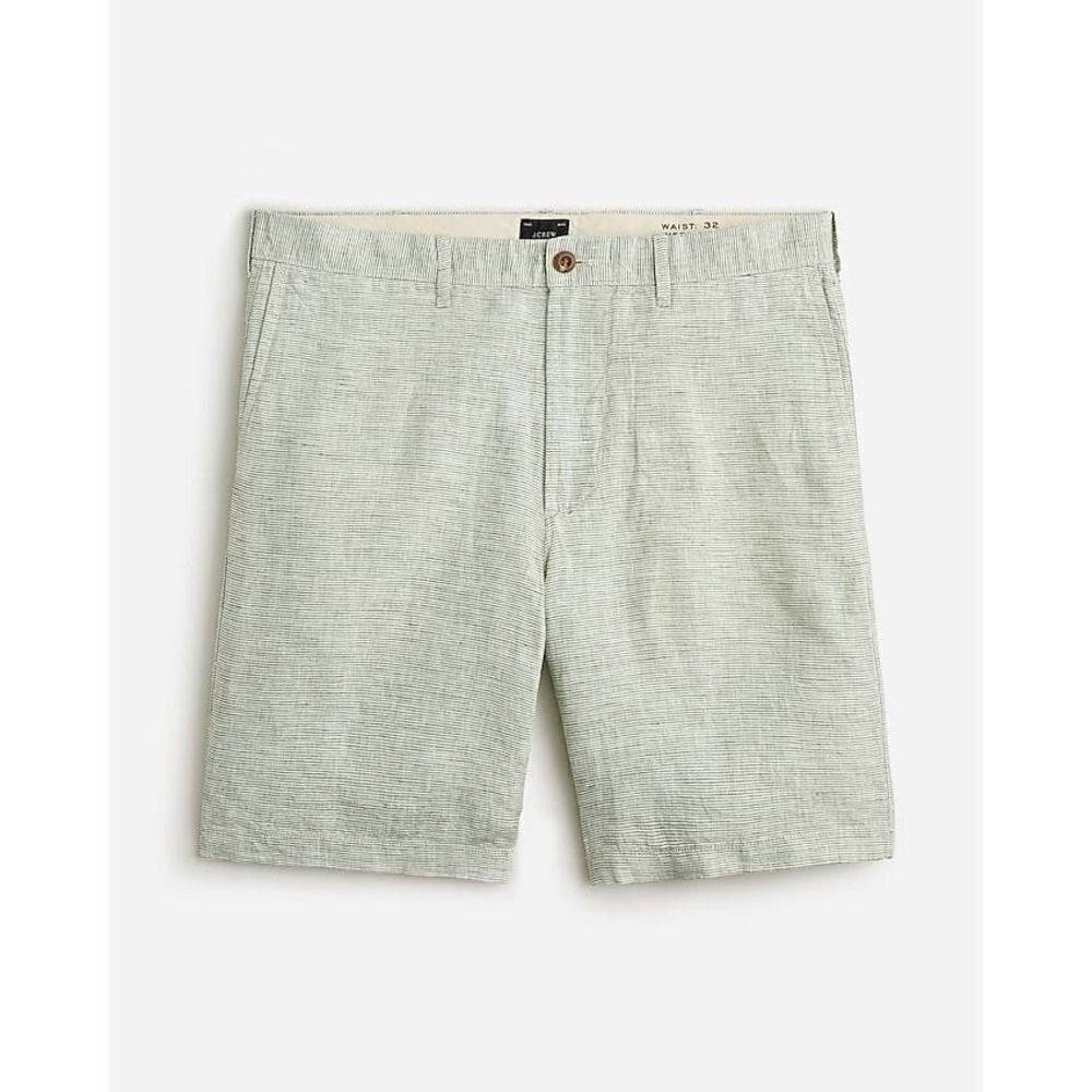 J. Crew Like New 9" linen short Green waist 32”